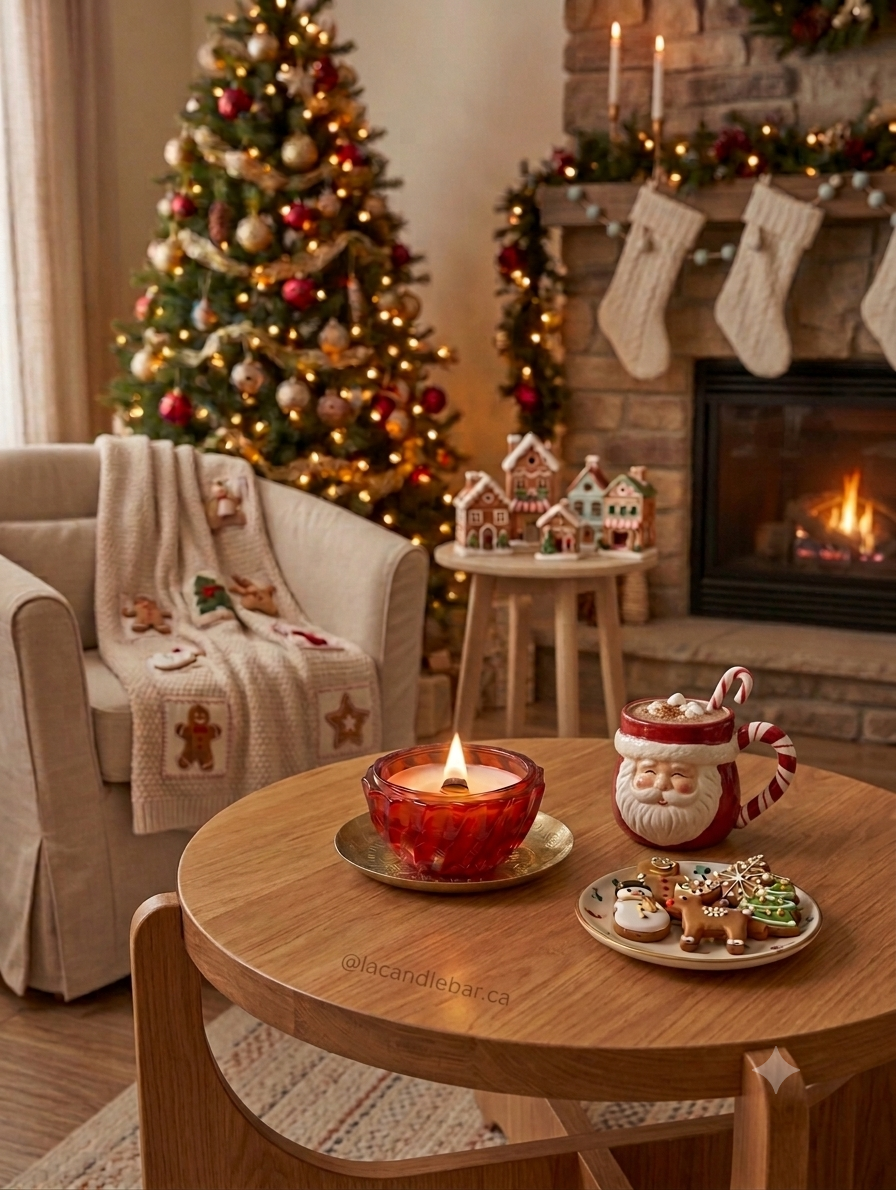 Bring the holidays home with Santa’s Gingerbread, hand-poured in Canada. A premium, non-toxic coconut soy candle with festive notes of ginger, cinnamon, and vanilla.