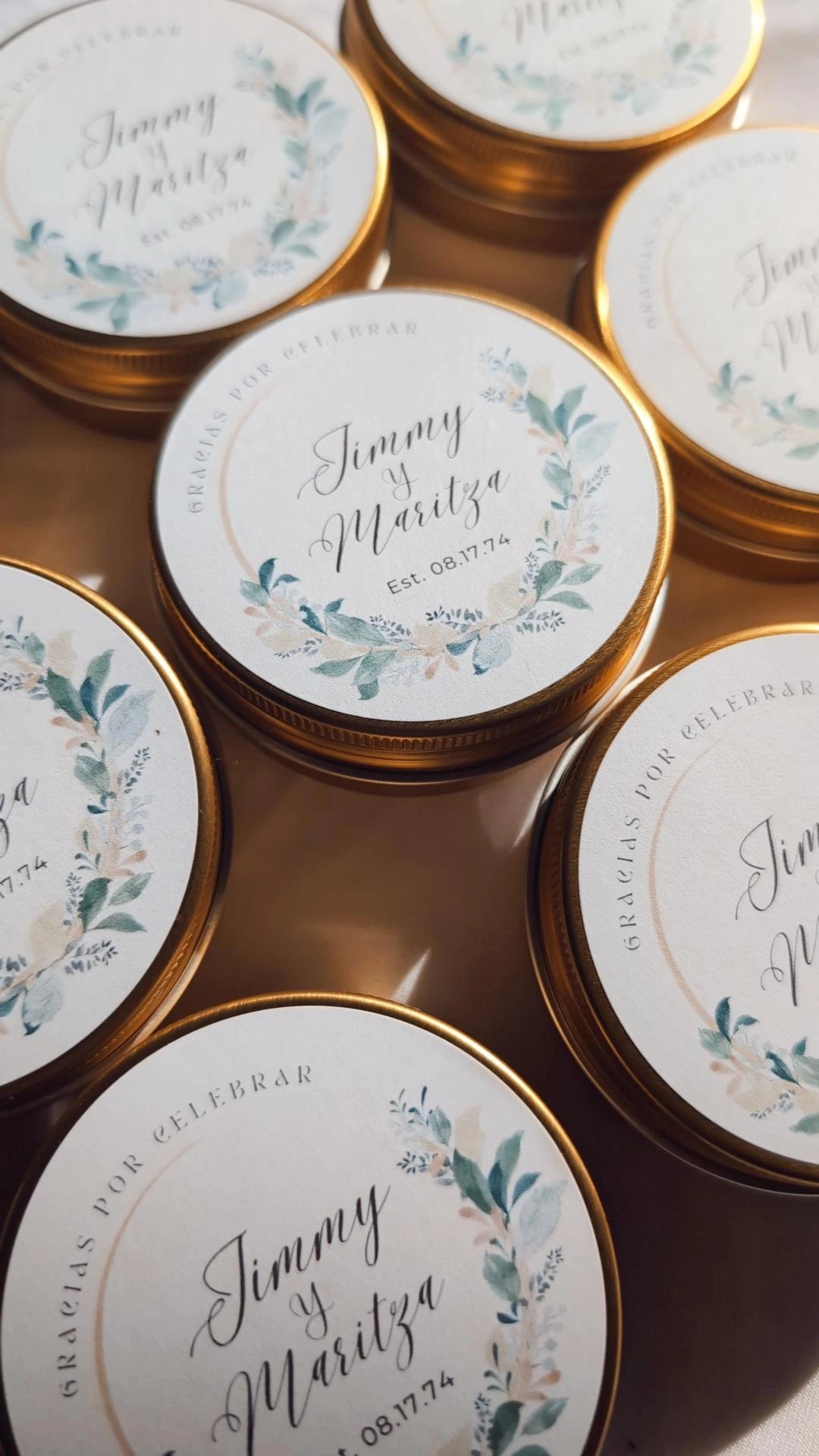 Enhance your corporate event, wedding, baby shower, or birthday with custom hand-poured coconut soy wax candles as party favours. These eco-friendly, long-lasting candles feature personalized scents and labels, making them the perfect gift for your guests.