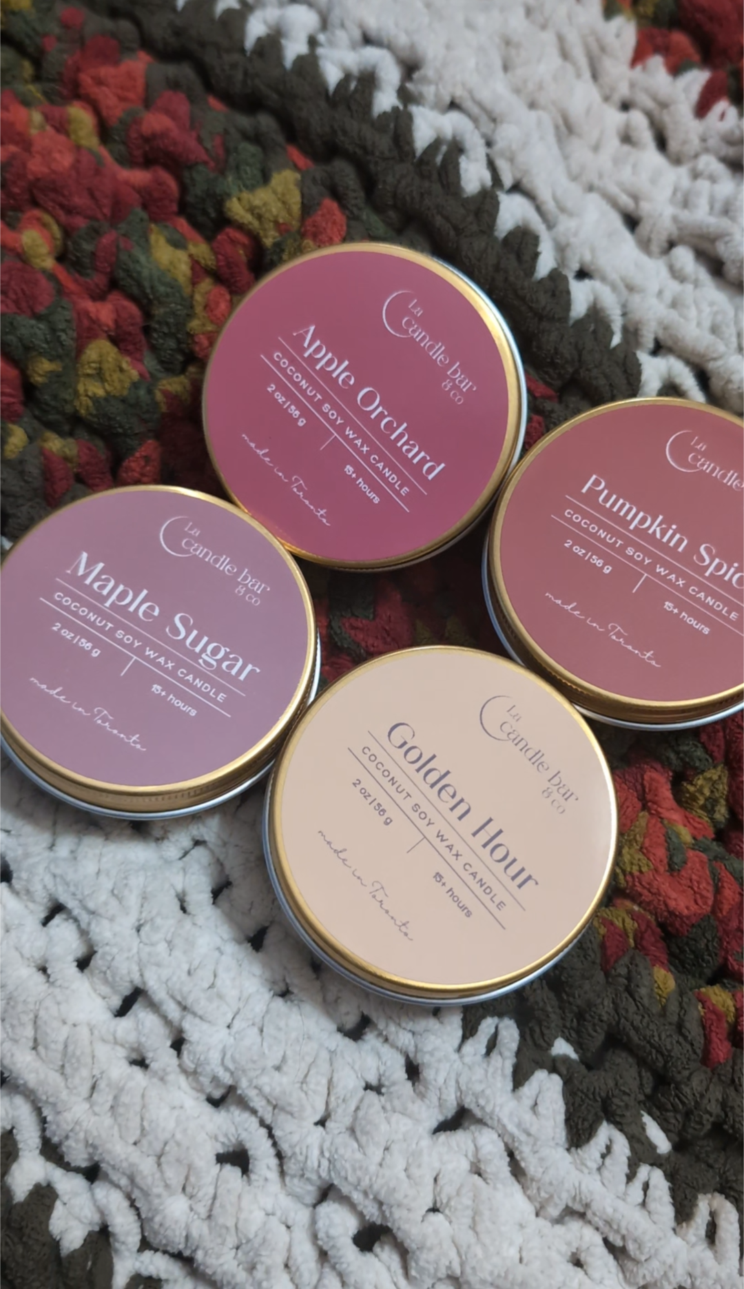 Fall Discovery Candle Kit, coconut soy wooden wick candles — vegan, hand-poured in Toronto